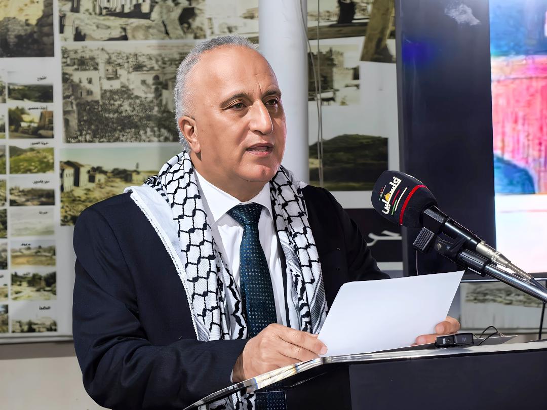 سفير دولة فلسطين لدى مملكة البحرين عارف صالح في كلمته خلال الفعالية